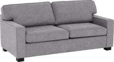 Alt Tag: Redgrave 2-Seater Sofabed in plush grey fabric, compact sofa bed for small flats, guest rooms and studio apartments