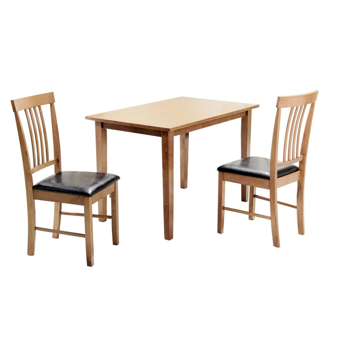 Alt Tag: Velar Small Dining Set – Oak small dining table with 2 Massa chairs, compact oak set for kitchen or apartment